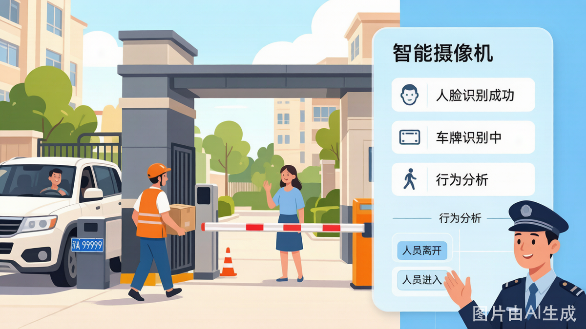 AI行为识别技术示意